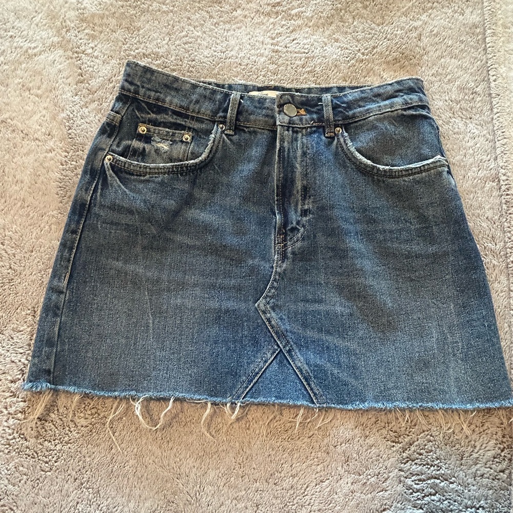 Zara Blue Denim Mini Skirt